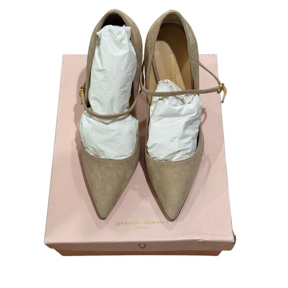 Jennifer Chamandi Lorenzo 105 mm Sand Suede Pumps sz. 37.5 eu - Picture 6 of 11